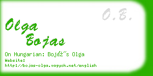 olga bojas business card